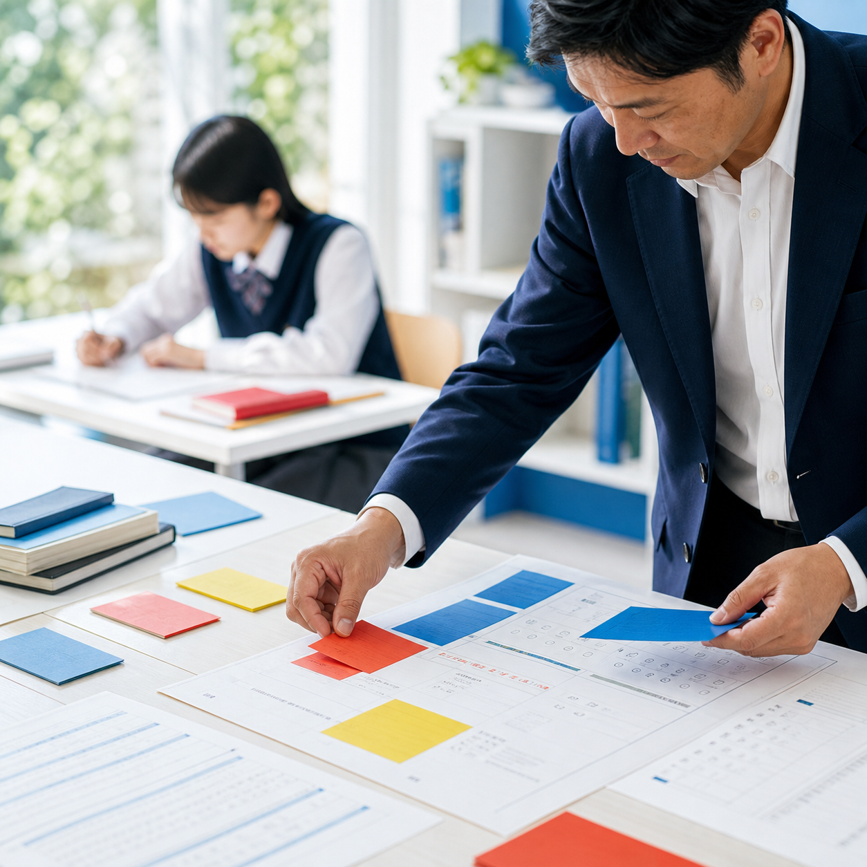 生徒に合わせて学習計画を立てる講師