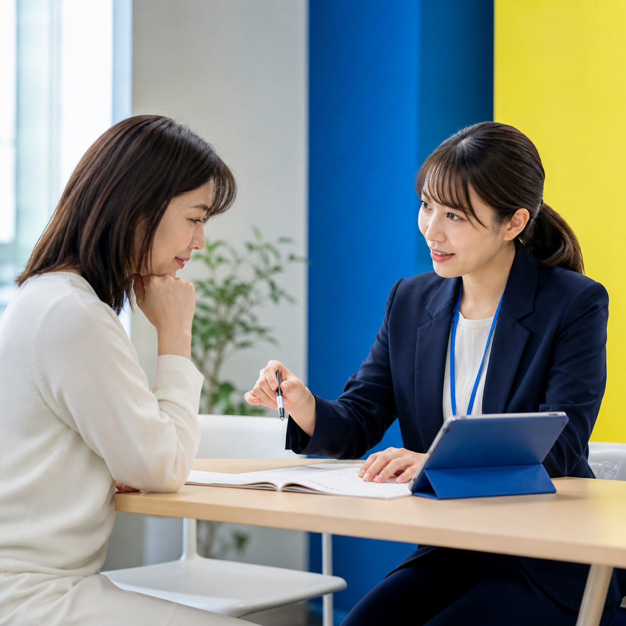 保護者と講師の学習相談
